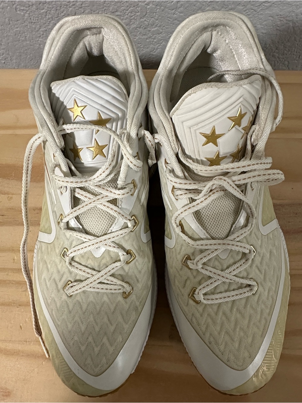 Nike Cream and Gold Athletic Sneakers